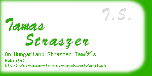 tamas straszer business card